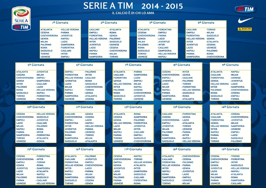 Calendario Serie A 2014-15