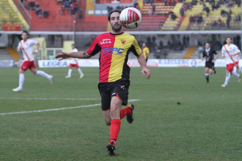 Marotta, autore del gol vittoria del Benevento contro la Casertana